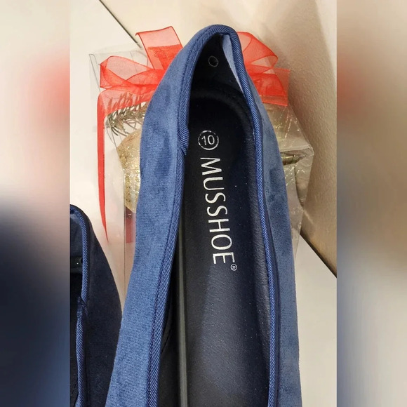 Musshoe women's navy blue flats - Picture 6 of 10